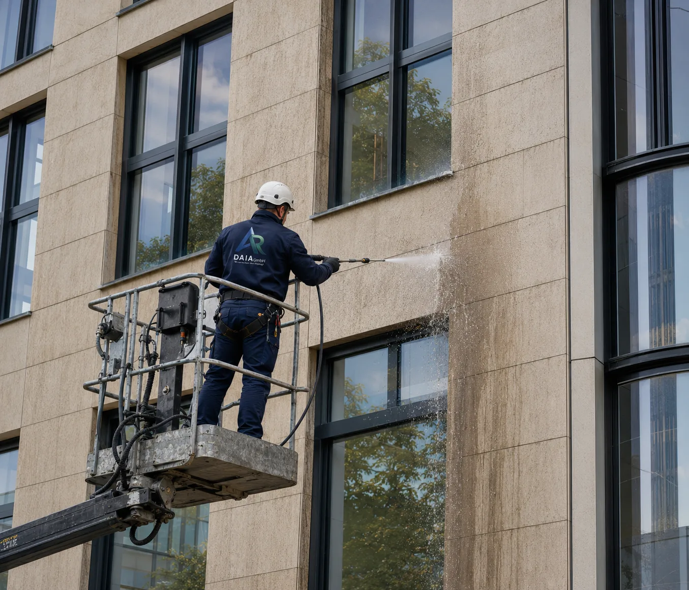 Professionelle Fassadengrundreinigung durch DAIA GmbH