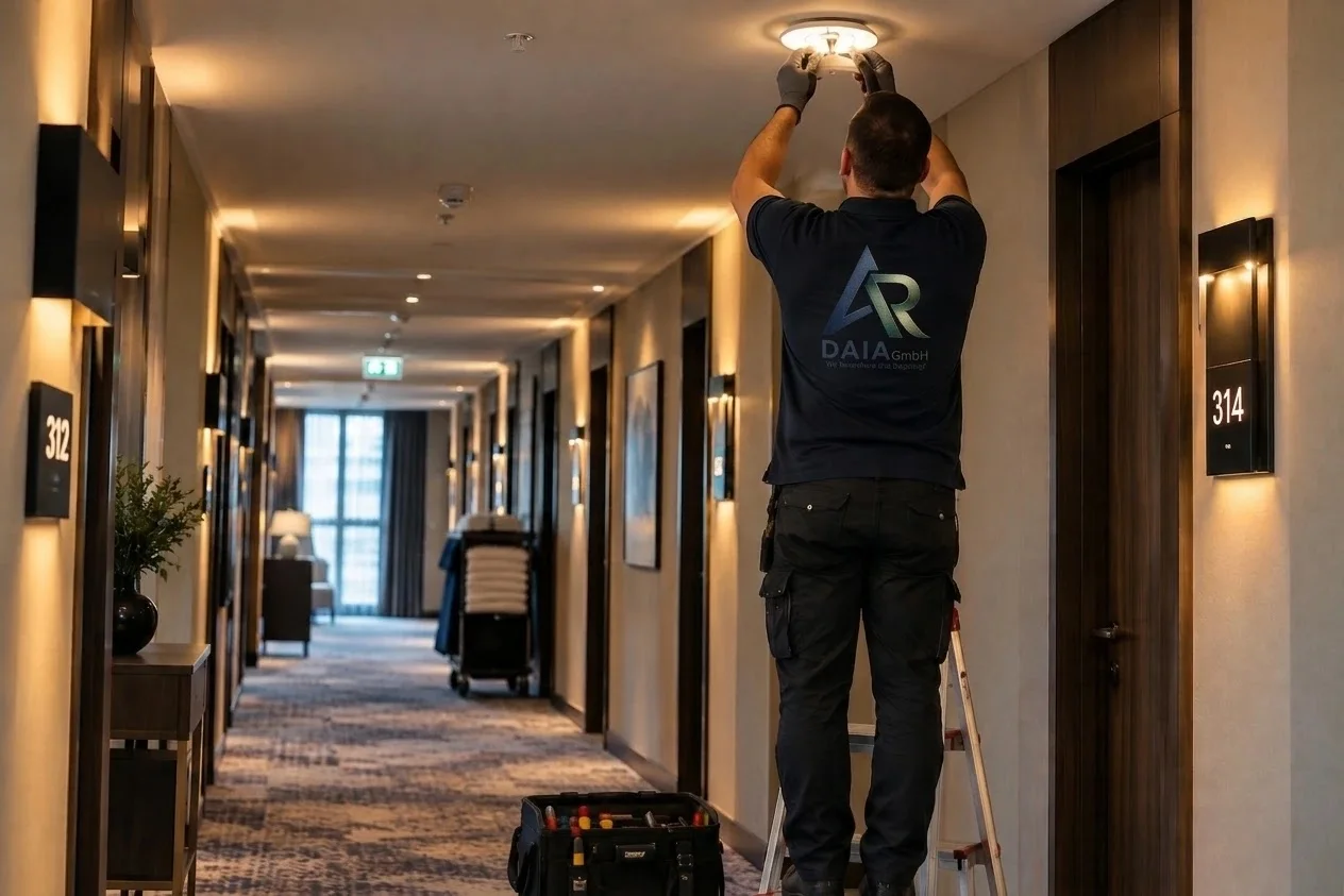 Kleinreparatur im Gästebereich eines Hotels durch die DAIA GmbH