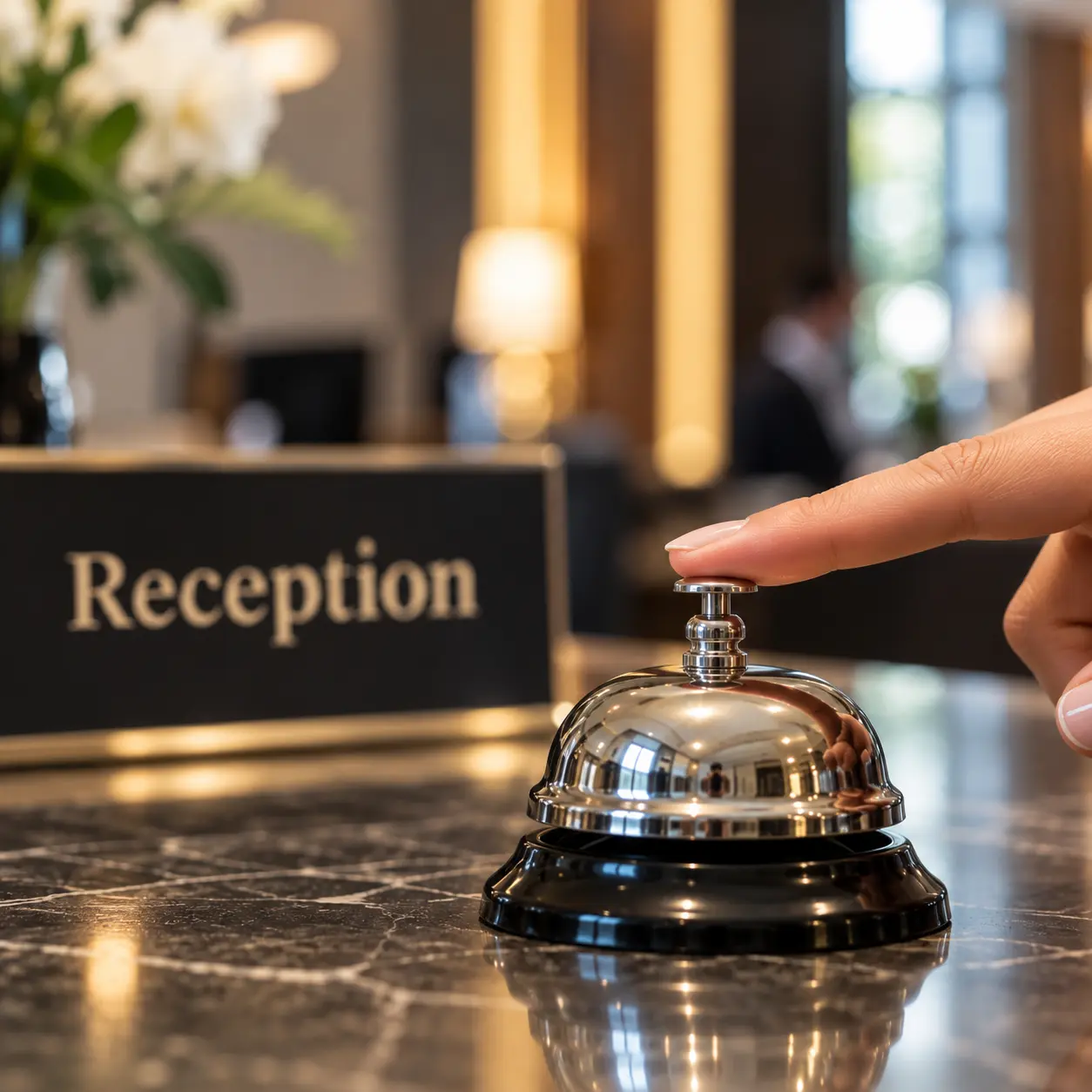 Besetzter Hotelempfang am Abend – Rezeptionsservice der DAIA GmbH